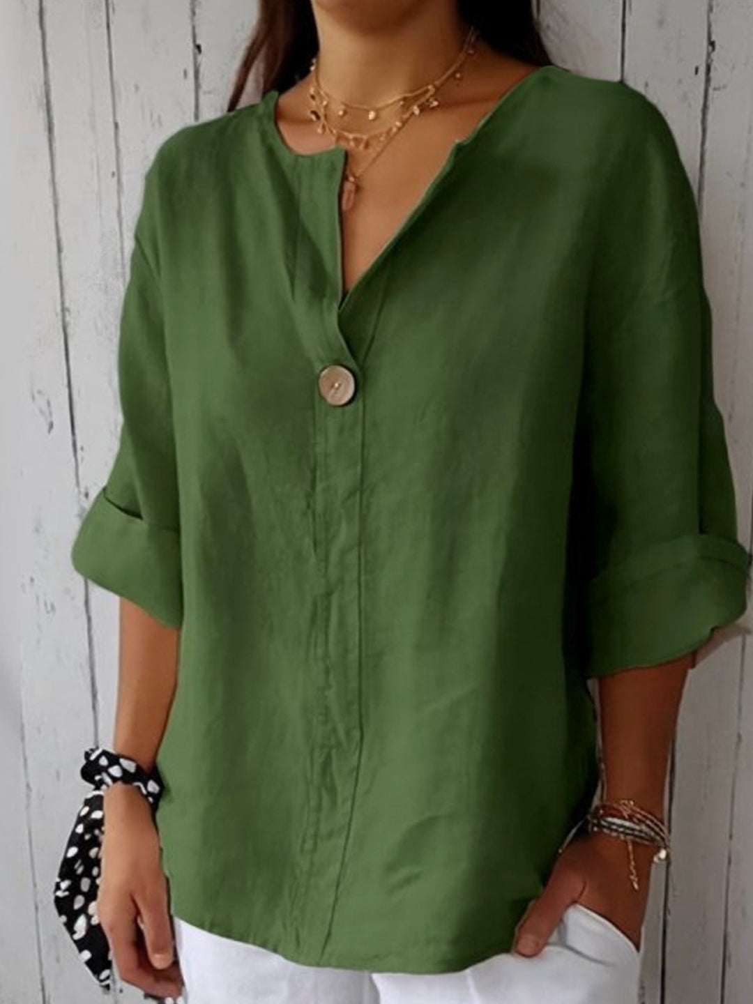 Mira™ | Relaxed V-Neck Blouse