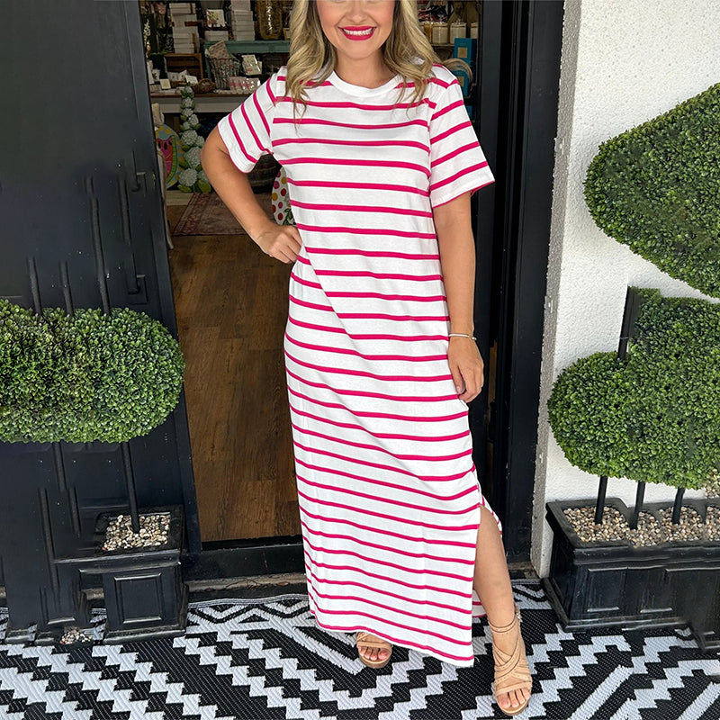 Claire™ | Elegant Striped Dress